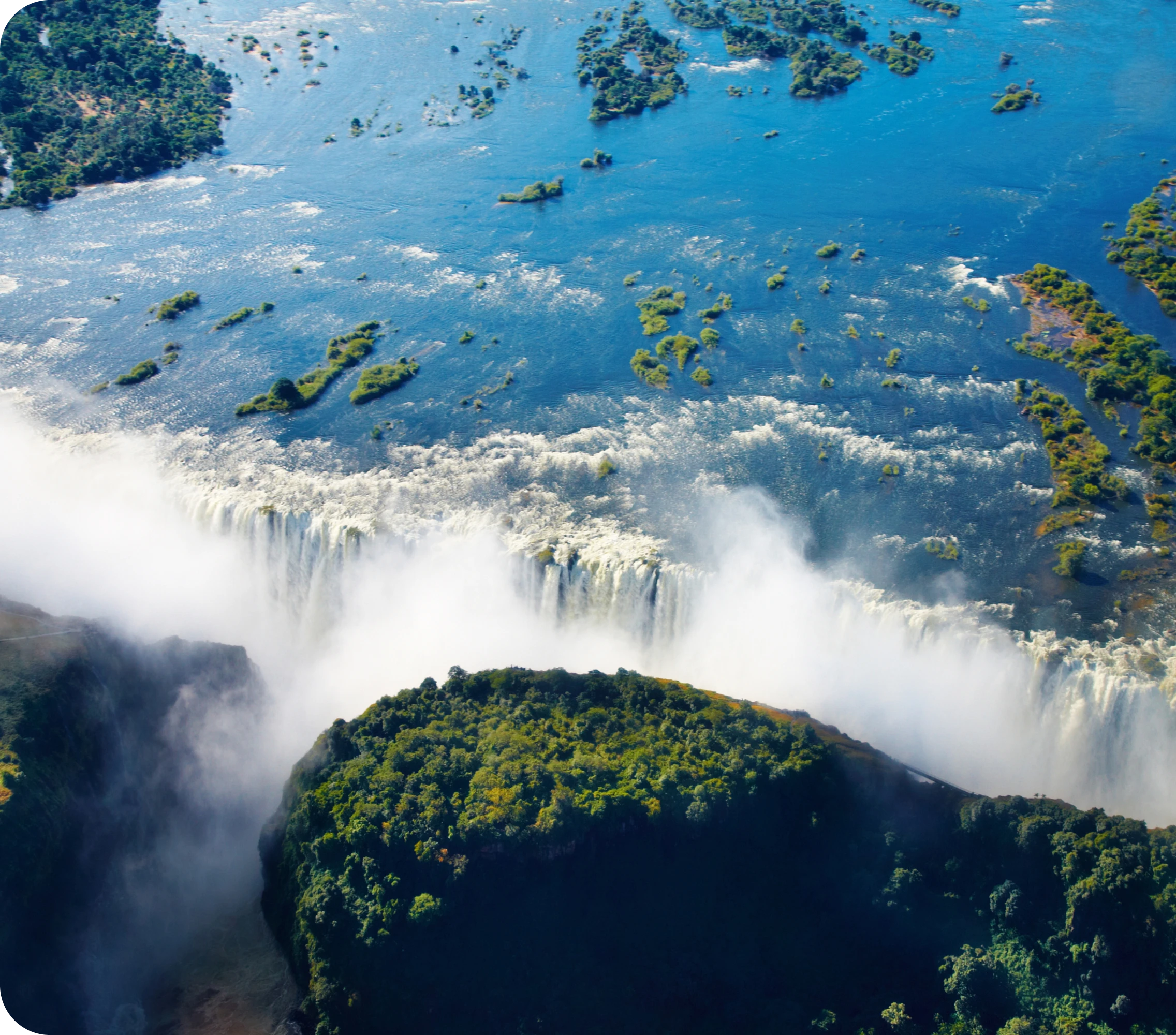 Aerial island view