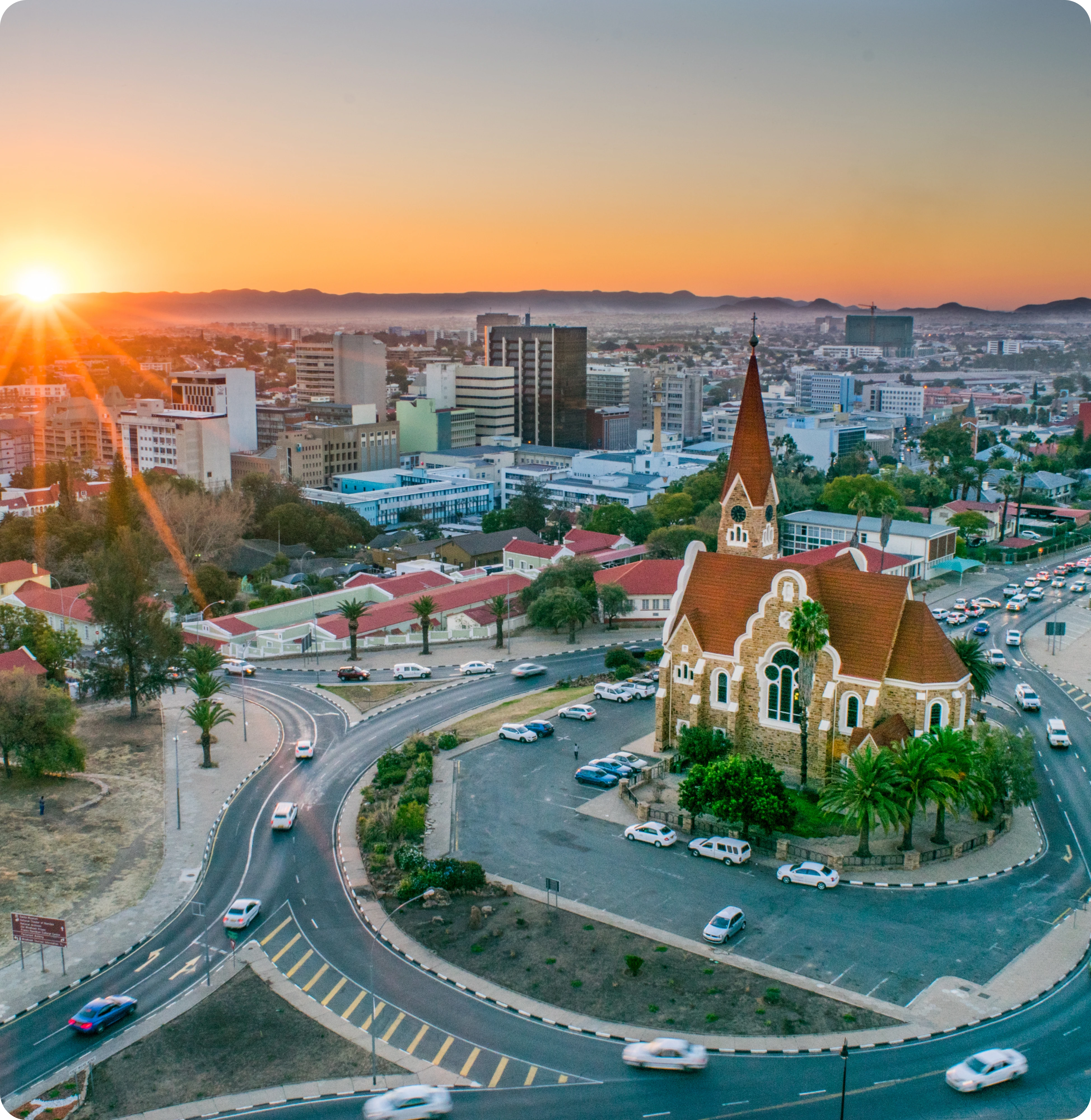 Windhoek city skyline