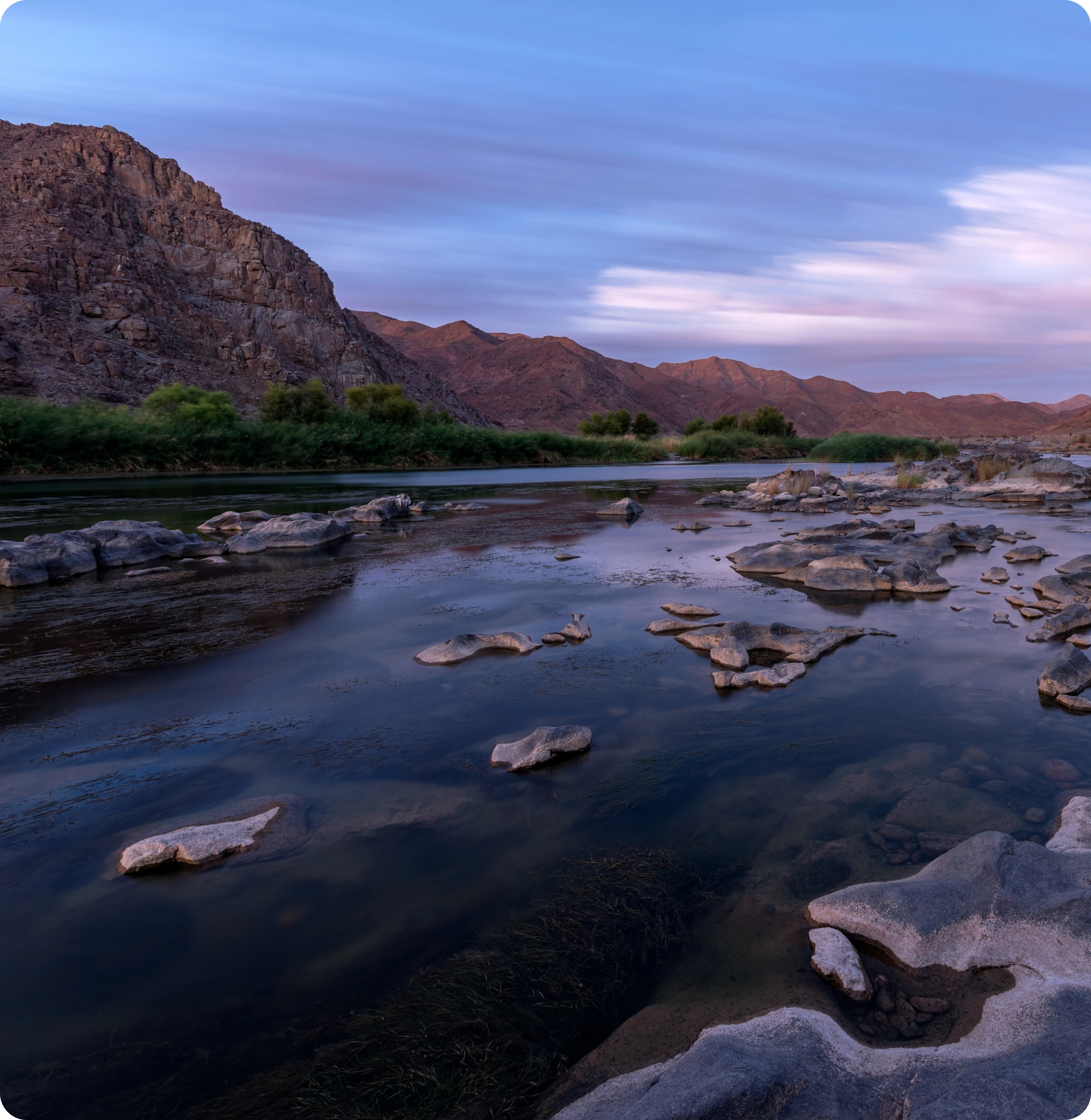 River with mountains